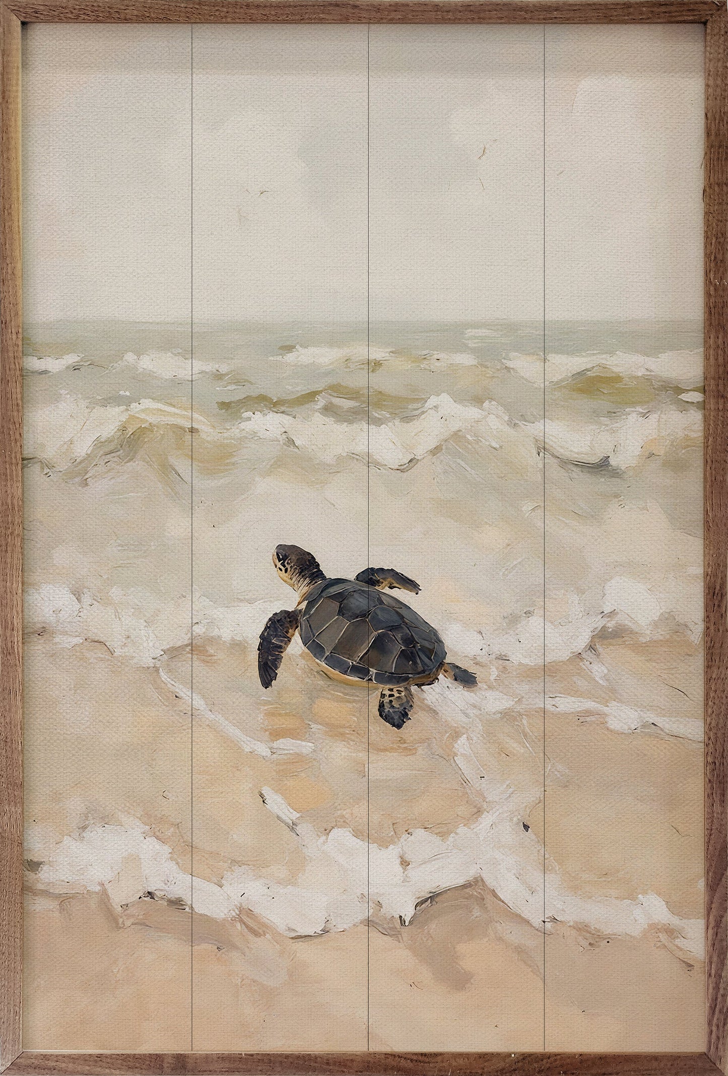 Sea Turtle In The Waves