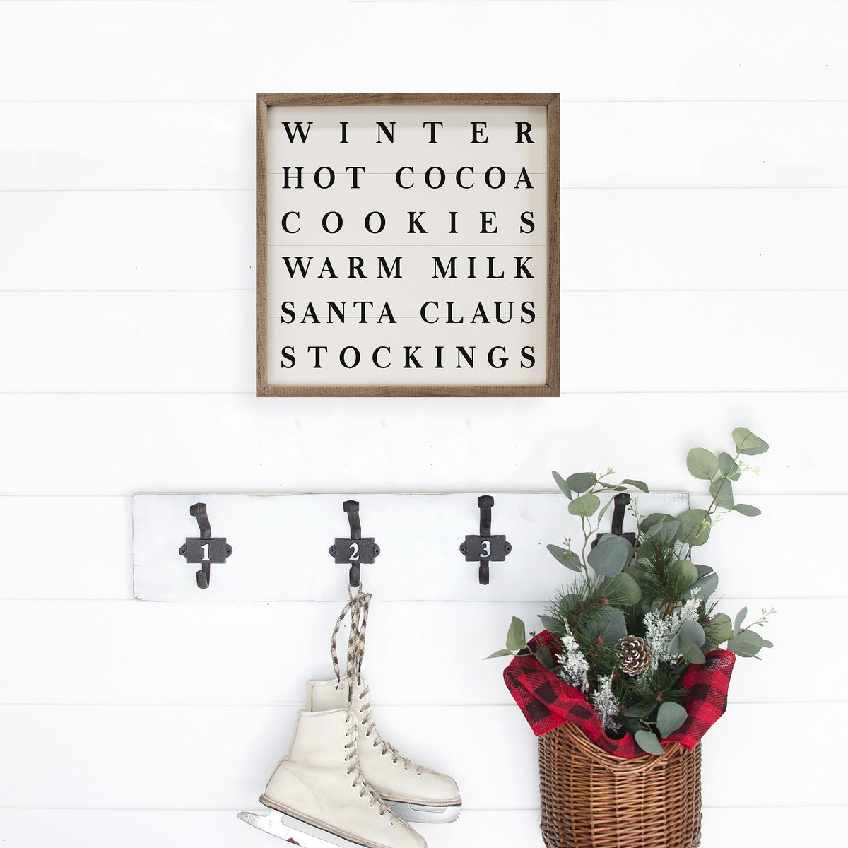 Christmas Comforts White Wall Art