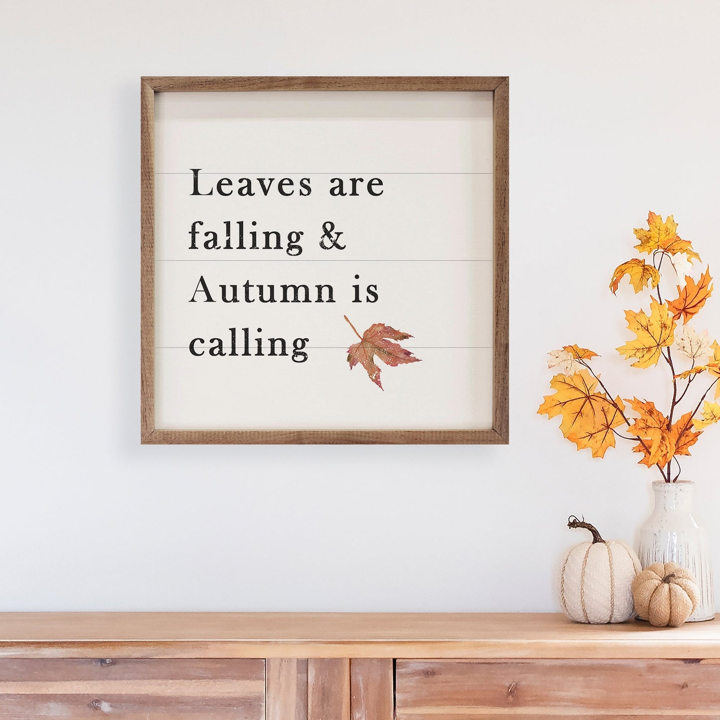 Leaves Are Falling And Autumn Is Calling White