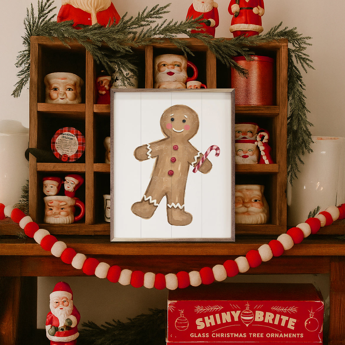 Christmas Gingerbread Man Wall Art