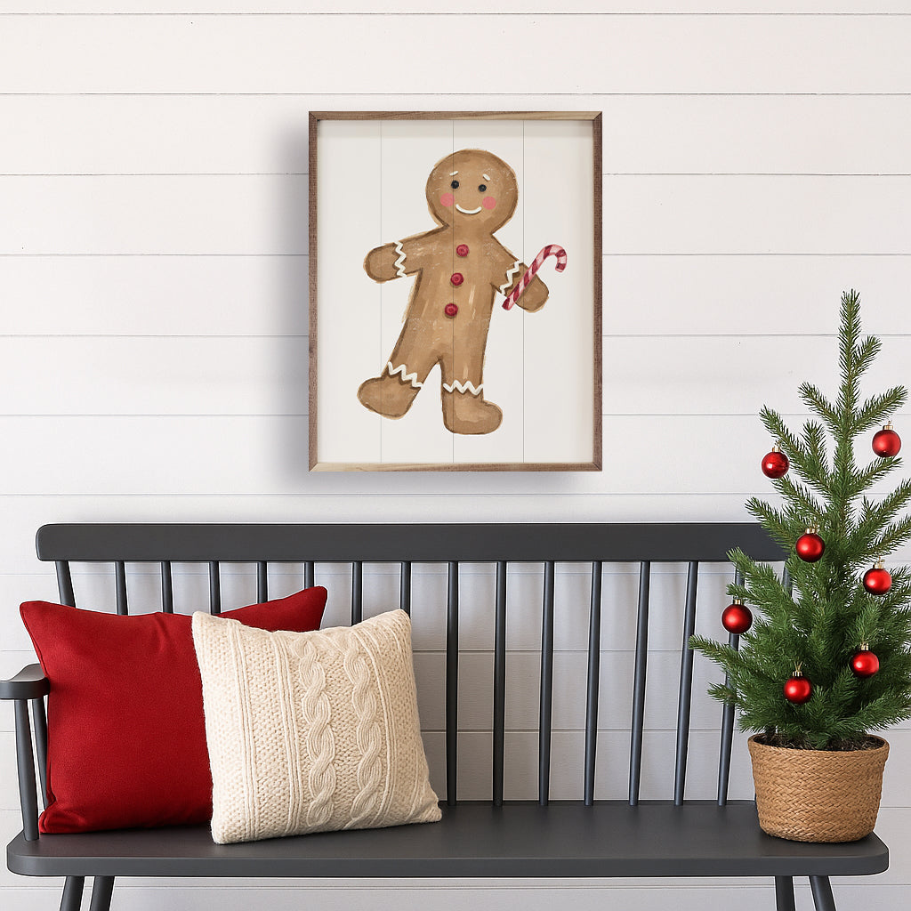 Christmas Gingerbread Man Wall Art