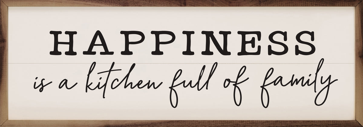 Happiness Is A Kitchen Full Of Family White