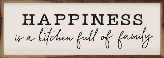 Happiness Is A Kitchen Full Of Family White
