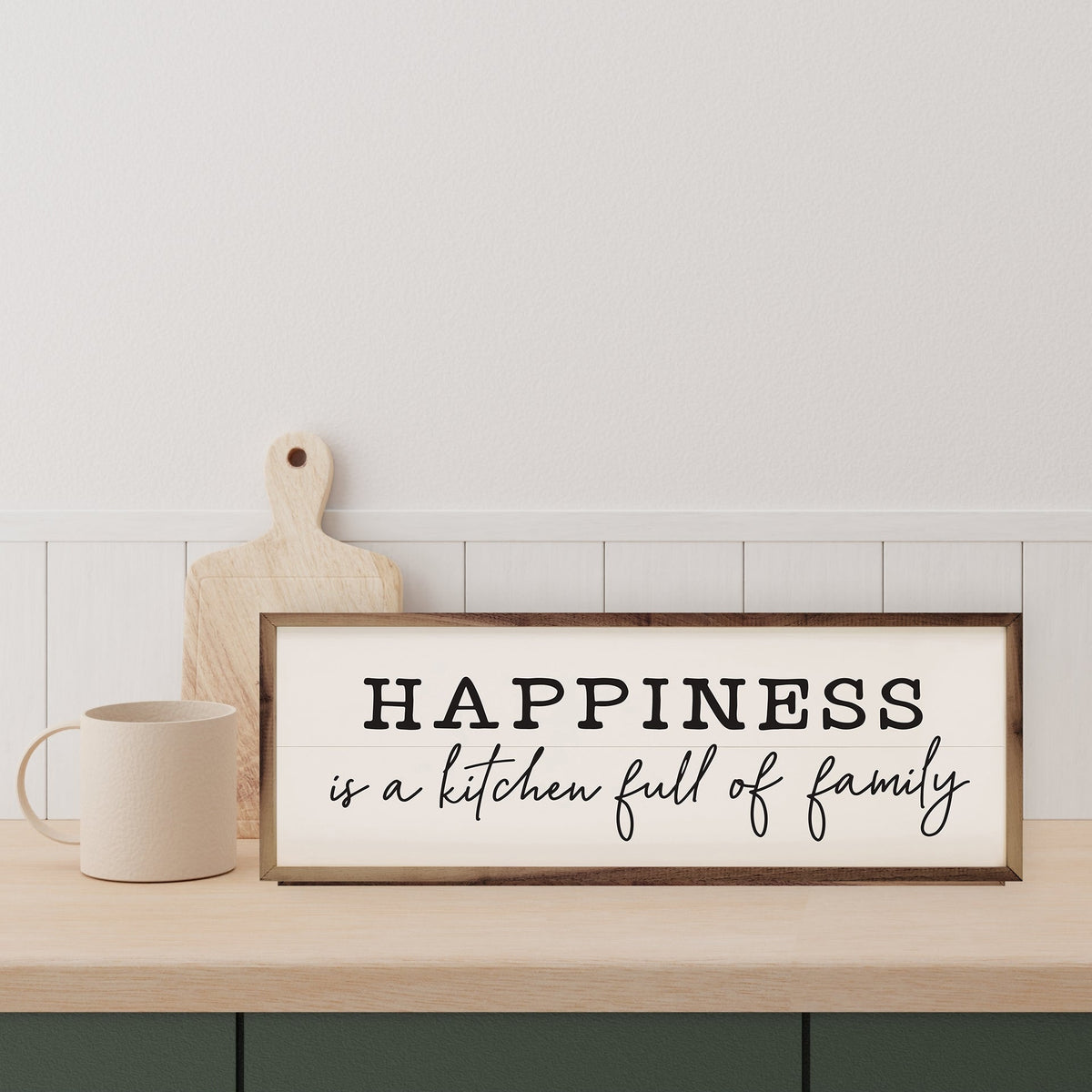 Happiness Is A Kitchen Full Of Family White