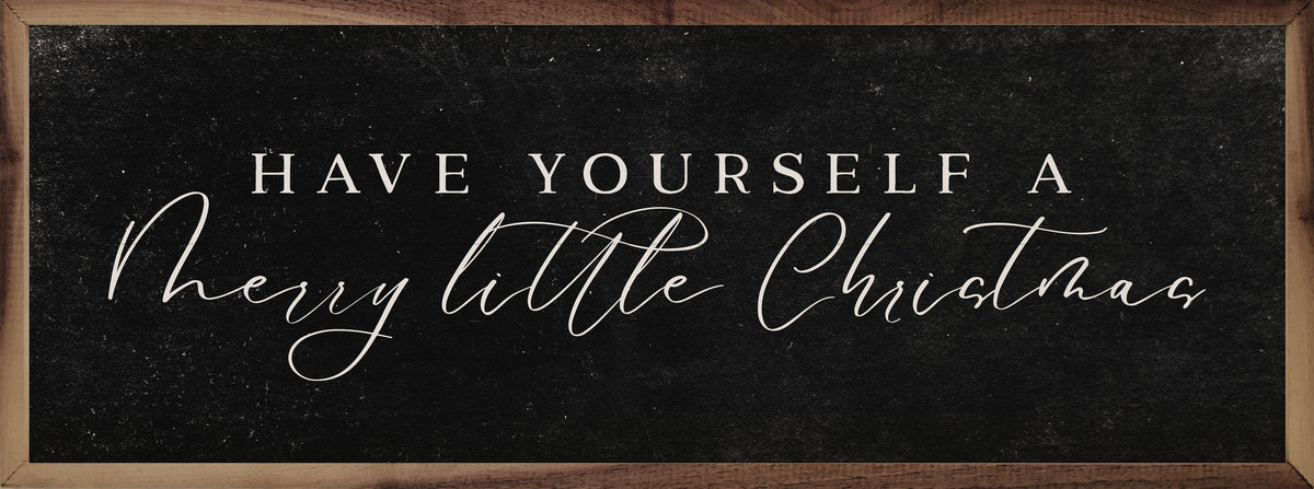 Merry Little Christmas -Wood Sign with Hand-Painted Details