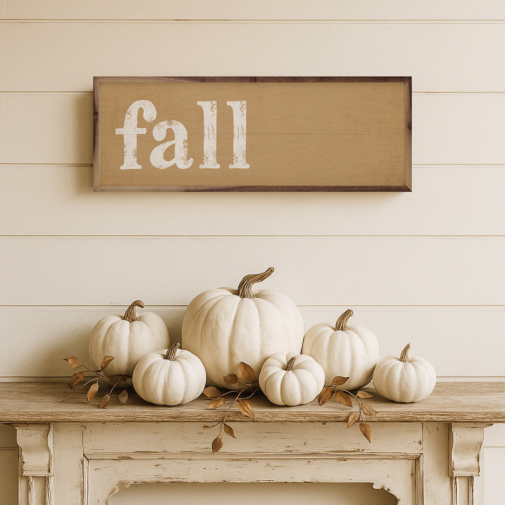 Rustic Distressed Fall Wall Sign | Farmhouse Autumn Décor
