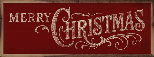Merry Christmas Ornate Framed Wall Art - Multiple colors