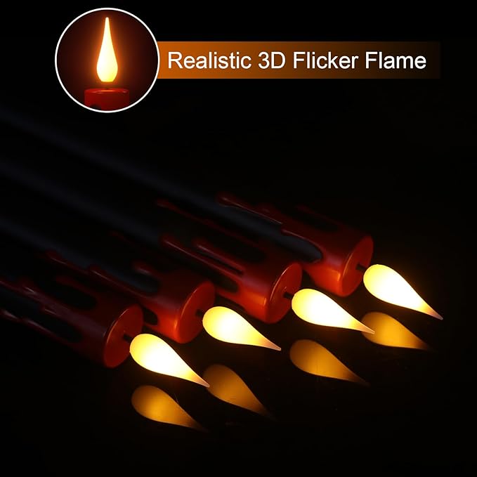 Halloween Ghost Hand Flameless Taper Candles with Remote | Set of 2