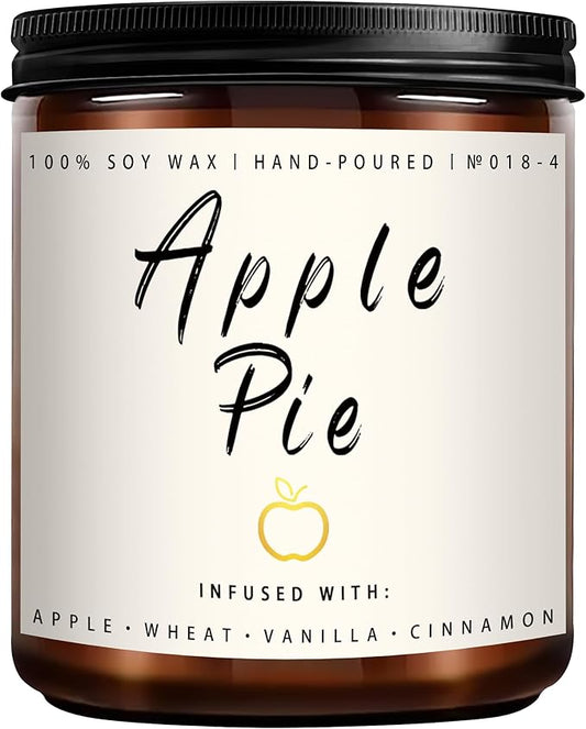 Fall Candles, Apple Pie Scented Candle for Home- Fall Scented Candles Gift Set Long-Lasting Fragrance，7 oz