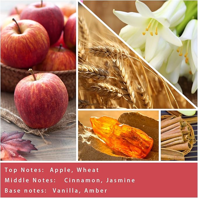 Fall Candles, Apple Pie Scented Candle for Home- Fall Scented Candles Gift Set Long-Lasting Fragrance，7 oz