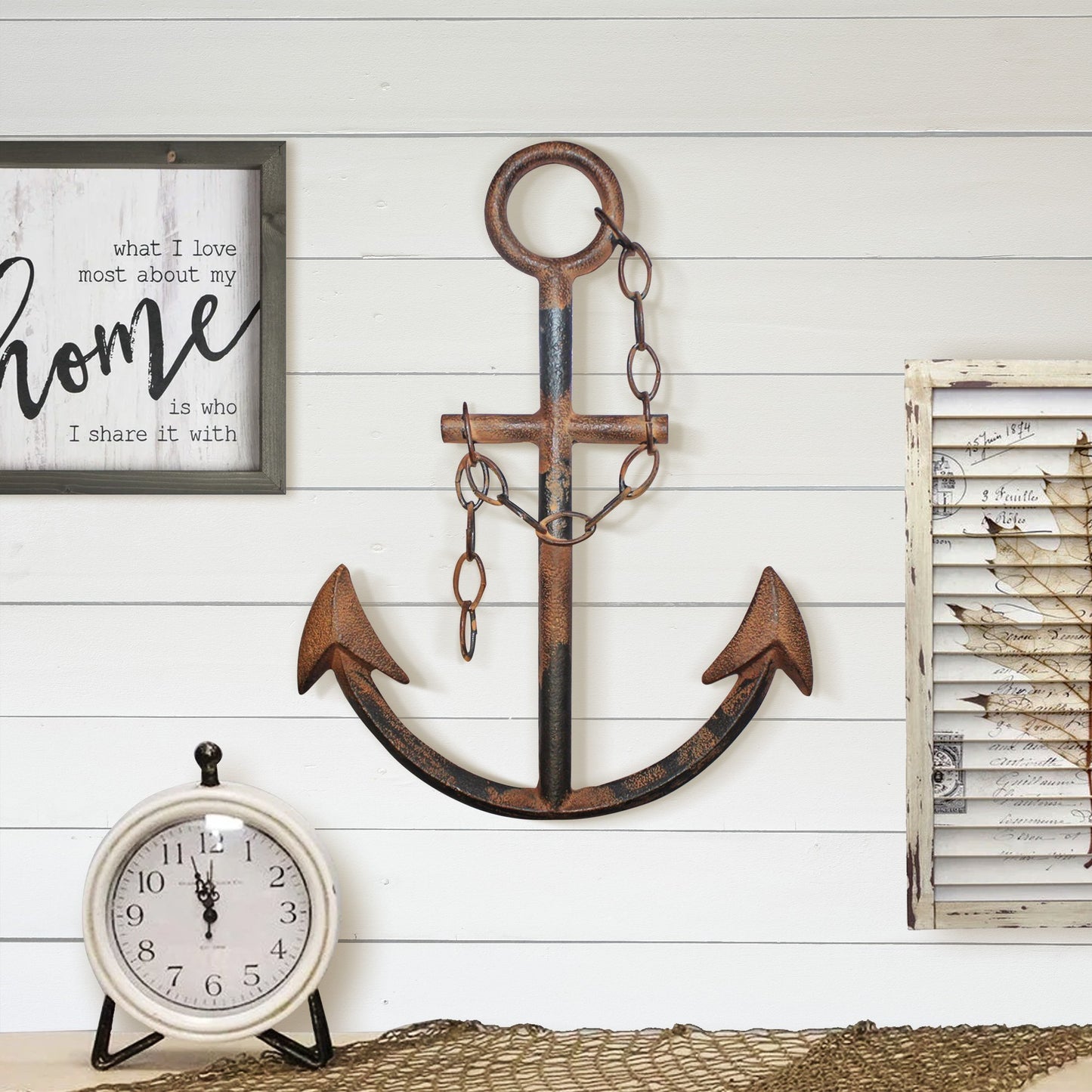 Rustic Nautical Anchor Wall Decor
