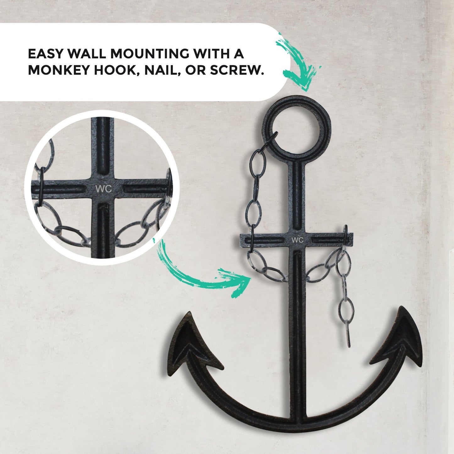 Rustic Nautical Anchor Wall Decor