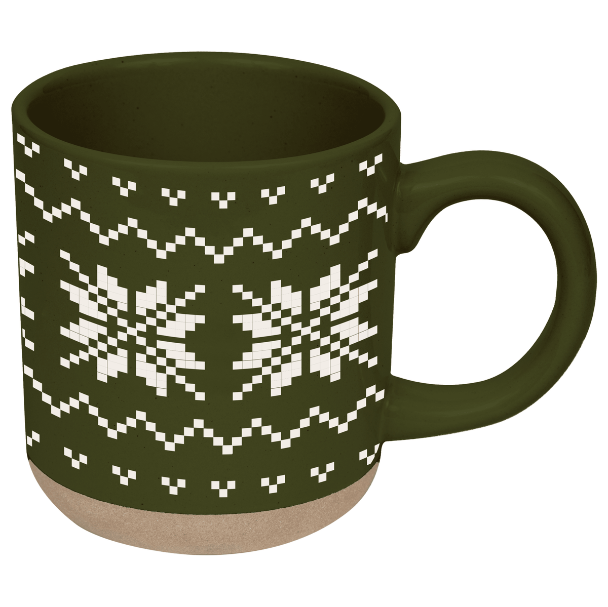 Green Fair Isle Sweater 14 oz Stoneware Coffee Mug