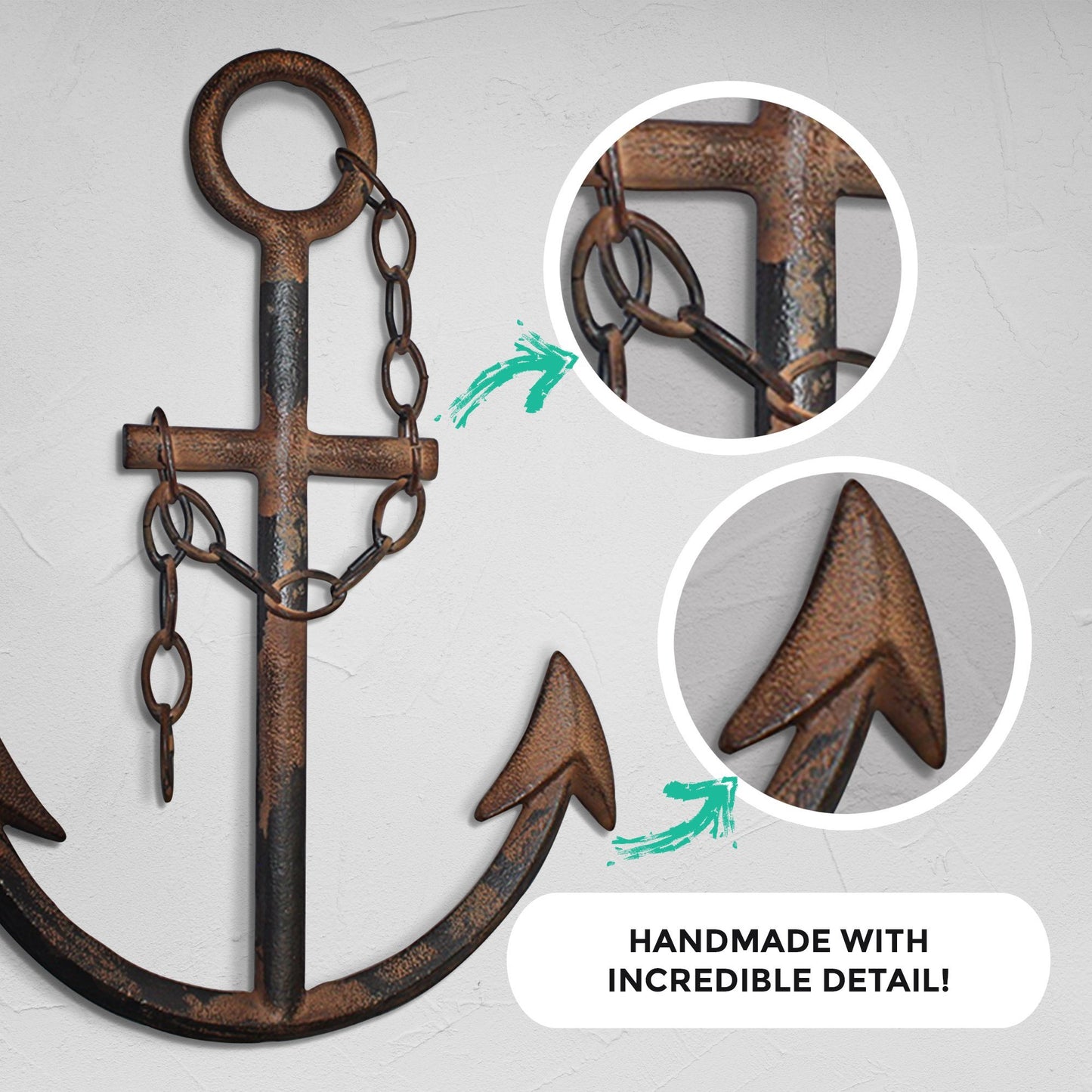 Rustic Nautical Anchor Wall Decor