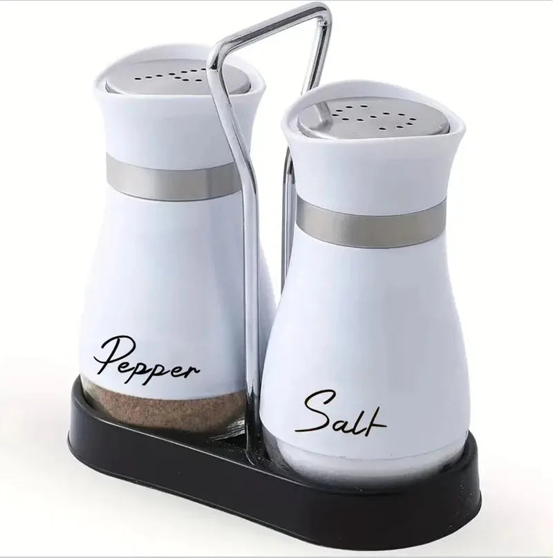Kitchen Glass Spice Bottle Adjustable Refillable Salt and Pepper