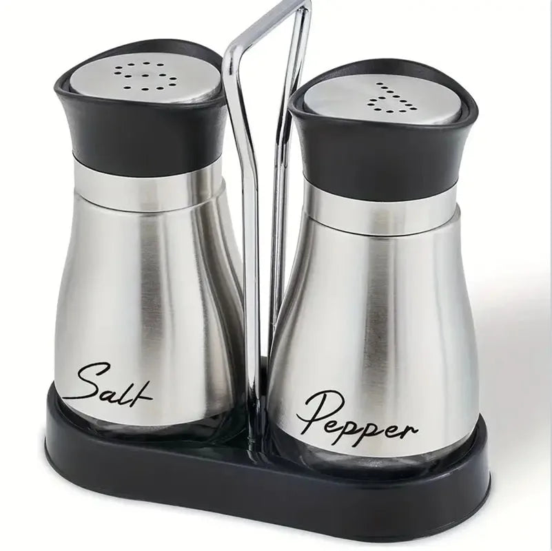 Kitchen Glass Spice Bottle Adjustable Refillable Salt and Pepper