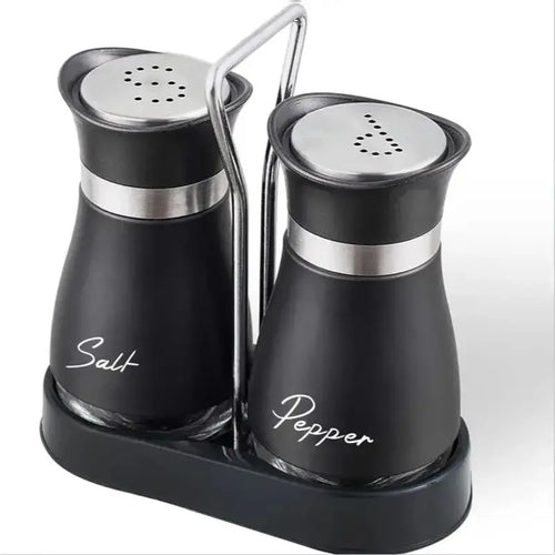 Kitchen Glass Spice Bottle Adjustable Refillable Salt and Pepper